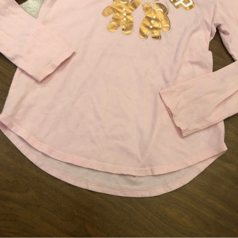 Old Navy Pink Oh Snap Gingerbread Man T-shirt Girls